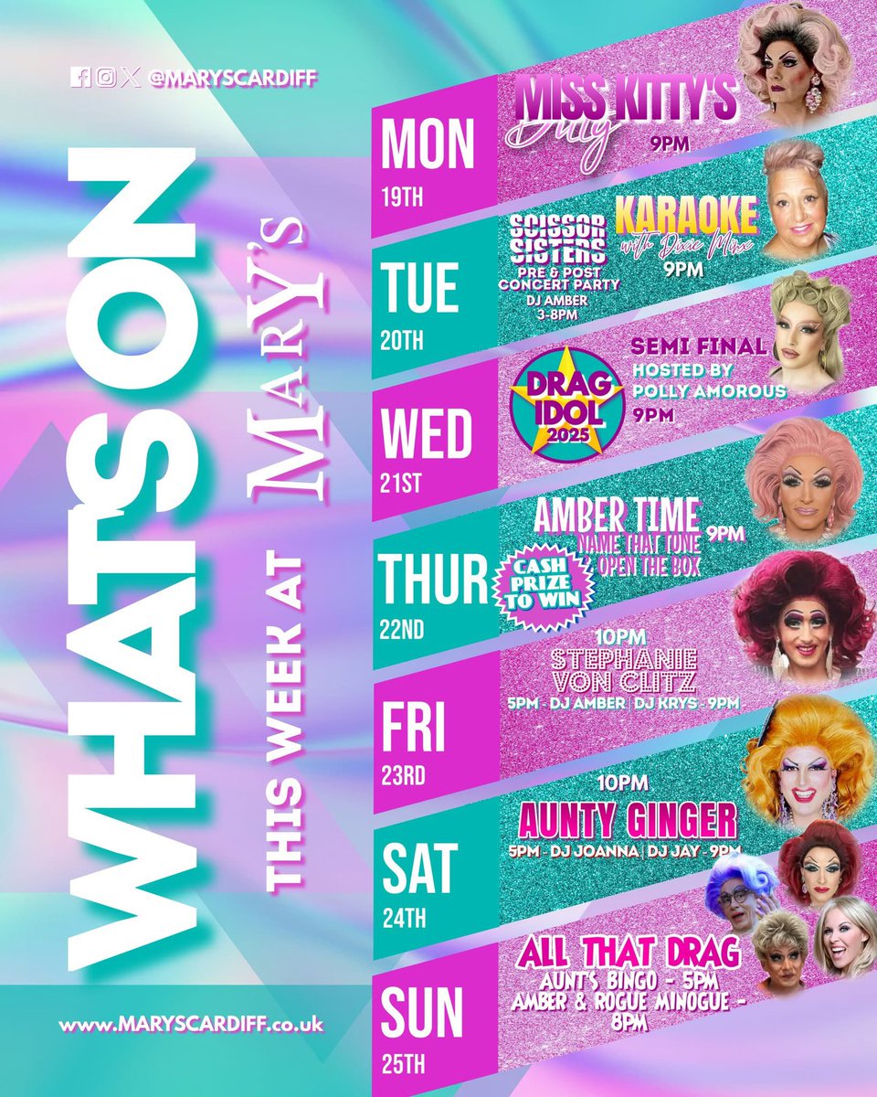 This week at <a href="/MarysCardiff/">Mary's</a> 🥰