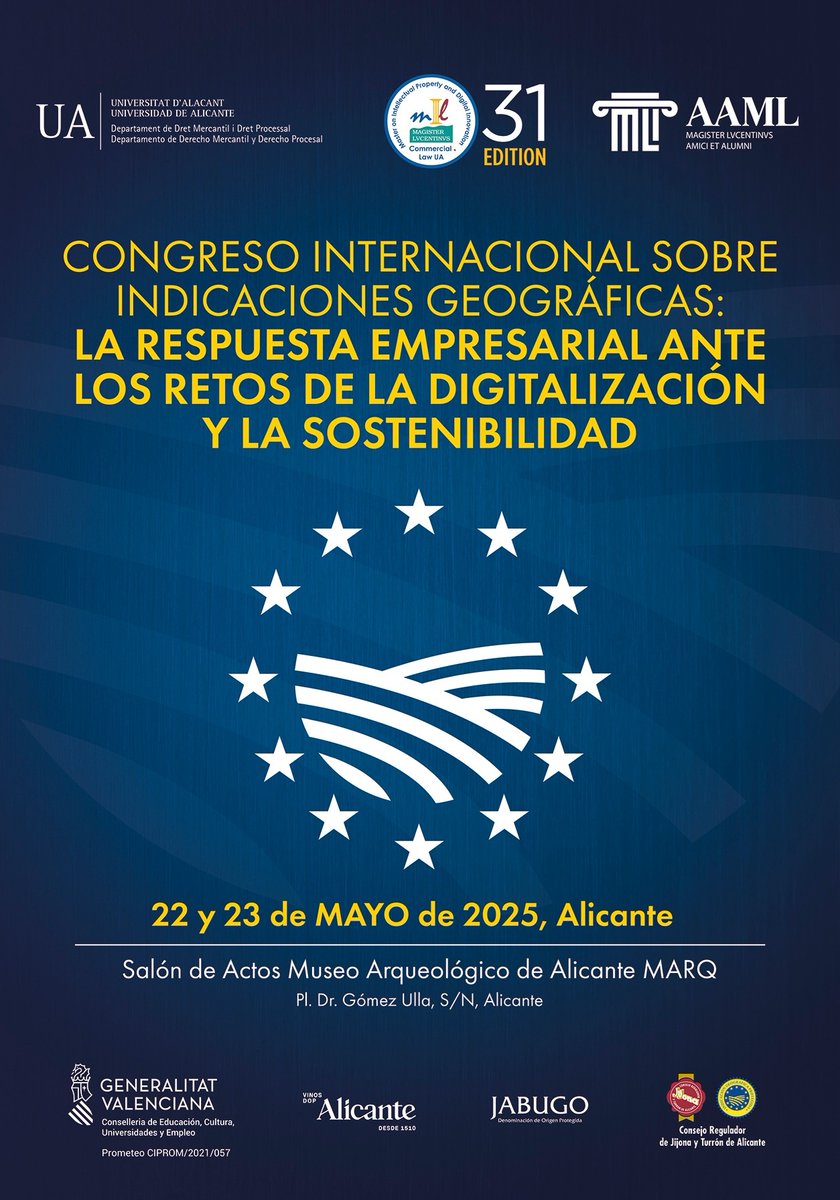 DO Jijona y Alicante (@turronesjijona) on Twitter photo Durante los días 22 y 23 de mayo, Alicante se convertirá en el epicentro del congreso internacional sobre Indicaciones Geográficas, en el que tenemos el honor de participar.
<a href="/MLvcentinvs/">Magister Lvcentinvs</a>
<a href="/UA_Universidad/">Universidad de Alicante UA</a>
<a href="/marqalicante/">MARQ Alicante</a>
<a href="/EU_IPO/">European Union Intellectual Property Office</a> Durante los días 22 y 23 de mayo, Alicante se convertirá en el epicentro del congreso internacional sobre Indicaciones Geográficas, en el que tenemos el honor de participar.
<a href="/MLvcentinvs/">Magister Lvcentinvs</a>
<a href="/UA_Universidad/">Universidad de Alicante UA</a>
<a href="/marqalicante/">MARQ Alicante</a>
<a href="/EU_IPO/">European Union Intellectual Property Office</a>
