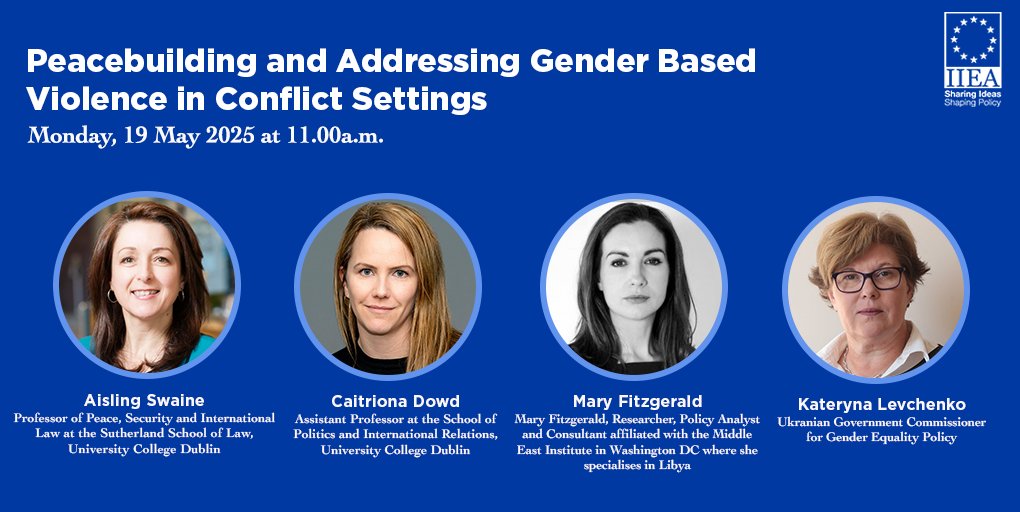 IIEA (@iiea) on Twitter photo We are looking forward to this important panel discussion at 11am this morning on 'Peacebuilding and Addressing Gender-Based Violence in Conflict Settings'. In conversation with <a href="/GillianWylie7/">Gillian Wylie</a>, <a href="/tcddublin/">Trinity College Dublin</a>, <a href="/KLevchenkoUKR/">KaterynaLevchenko</a>, Ukrainian Government Commissioner for Gender Equality We are looking forward to this important panel discussion at 11am this morning on 'Peacebuilding and Addressing Gender-Based Violence in Conflict Settings'. In conversation with <a href="/GillianWylie7/">Gillian Wylie</a>, <a href="/tcddublin/">Trinity College Dublin</a>, <a href="/KLevchenkoUKR/">KaterynaLevchenko</a>, Ukrainian Government Commissioner for Gender Equality