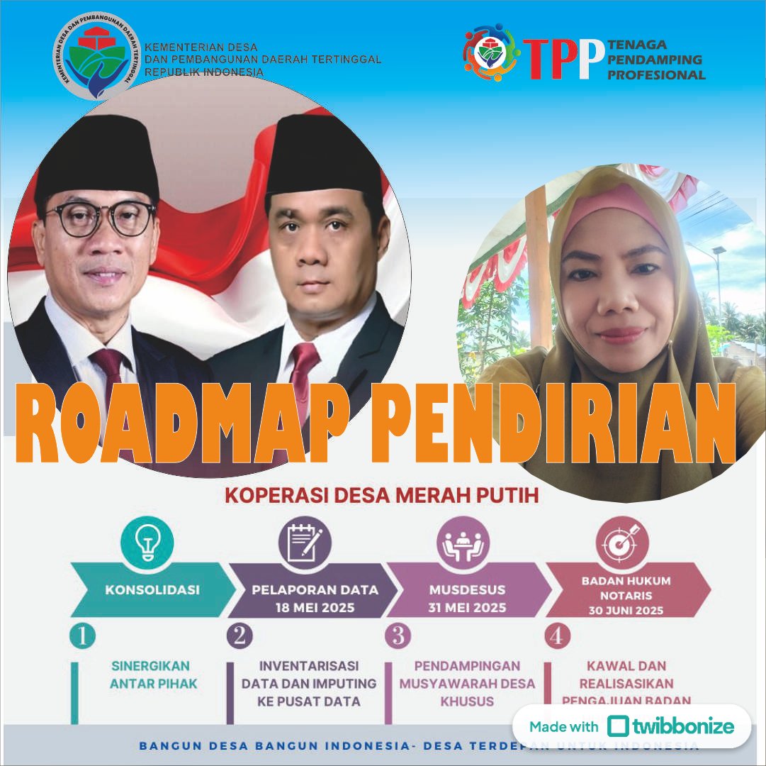 rabiah0812's tweet photo. Setelah musyawarah desa khusus Pembentukan KDMP, semua TPP mengawal ke Notaris untuk proses mendapatkan badan Hukum

#TppKawalAkteKdmpdiNotaris

@prabowo
@YandriSusanto27
@ArizaPatria
@taufikmadjid71
@kemendespdt
@bpsdmkemendesa
@desapenusantara https://t.co/MJ5ZMghFFg
