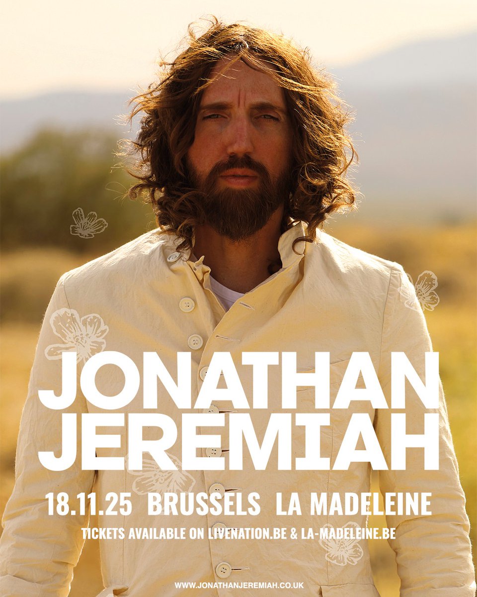 After 2 years of silence, Jonathan Jeremiah is back 🧡
With a new album &amp; tour, the soulful folk poet returns to Brussels on 18 Nov 2025 at La Madeleine.
🎫 Tickets on sale 23 May at 10am: bit.ly/4mohXXl
#jonathanjeremiah #lamadeleine