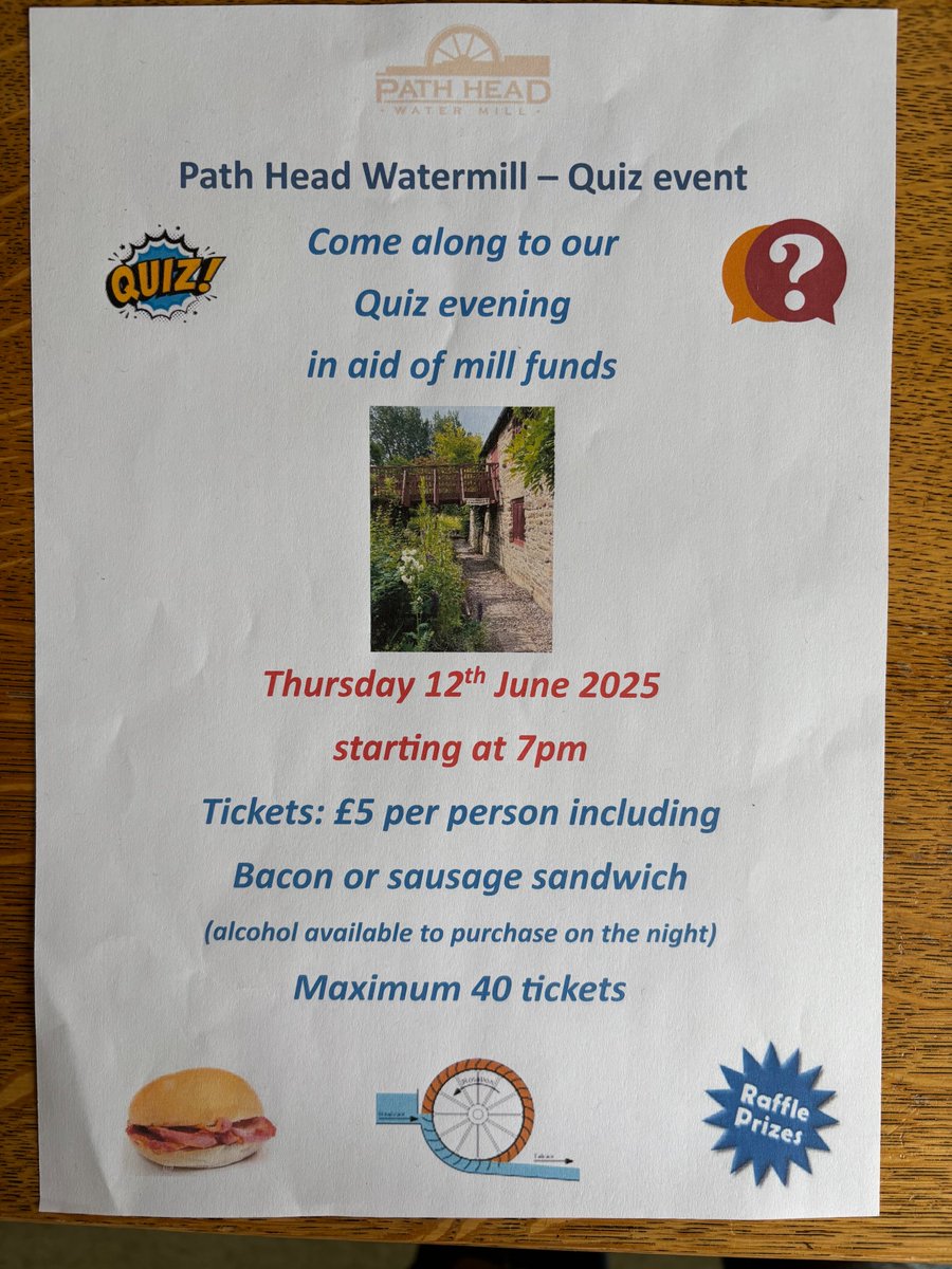 Our quiz is a fortnight today - tickets are £5 each and there is limited availability. If you don't have your ticket yet and would like to go, please pop into the tea room on Saturday or Sunday to speak to the volunteers. Thank you!