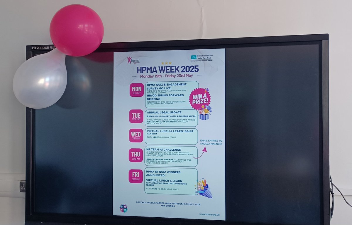 Belfast HR &amp;OD Directorate are excited for HPMA Engagement Week. 🌸⭐️
#JoinHPMA
#SupportHPMA
#EngageHPMA