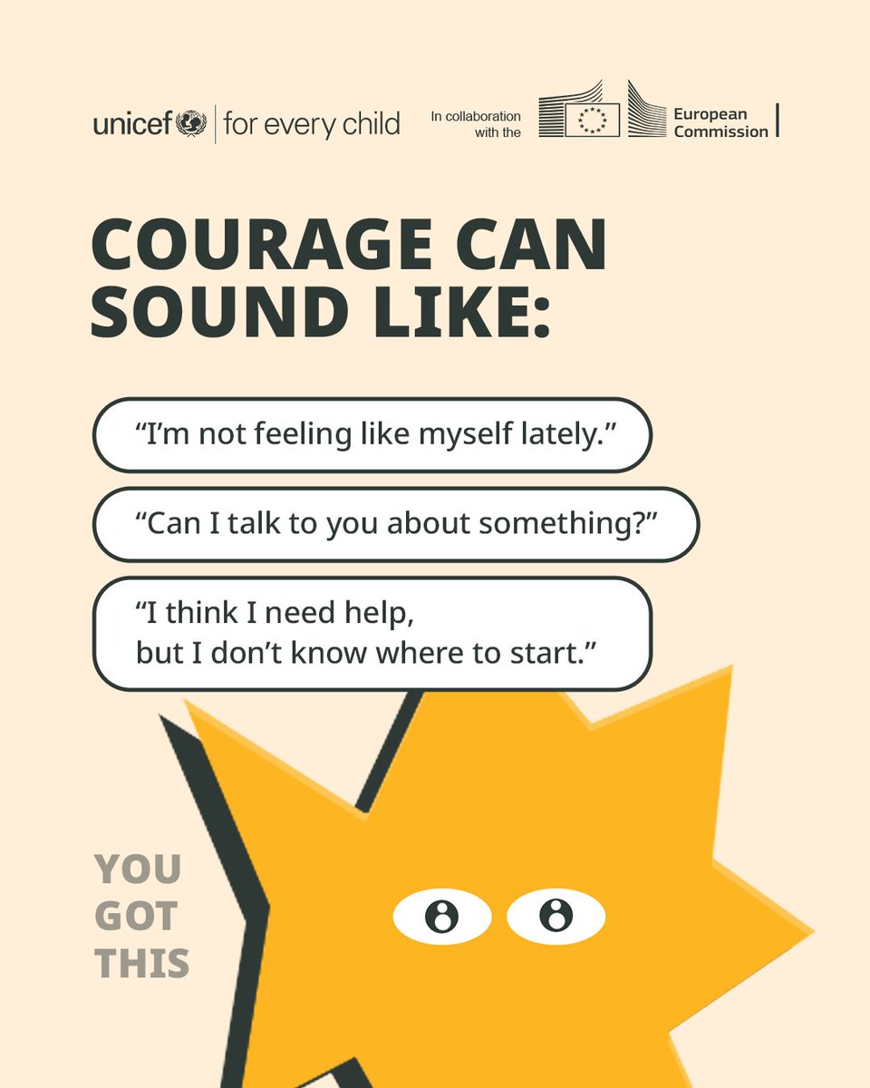 Nearly 1 in 2 people have faced mental health challenges recently. 
This #EuropeanMentalHealthWeek, join us &amp; <a href="/UNICEF/">UNICEF</a>  to break the stigma. It’s OK not to be OK - asking for help is the first step. 
Find support across the EU: 
europa.eu/!jJQxDr
#HealthUnion