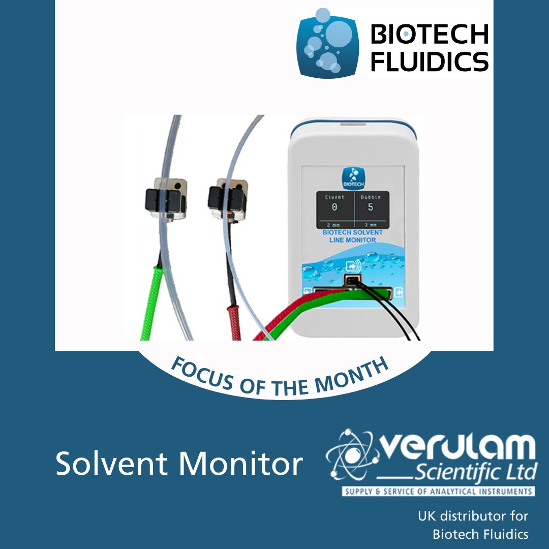 Discover more about the #BiotechFluidics Solvent Line Monitor: verulamscientific.com/biotech-solven…

Buy Biotech Fluidics HPLC consumables on our webshop: verulamscientific.com/online-shop/bi…

Or contact the <a href="/VerulamScienti1/">Verulam Scientific Ltd</a> on 01234 381000 or email enquiries@verulamscientific.com