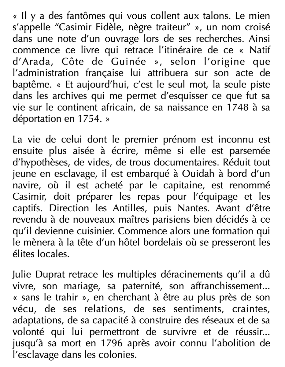 flr_louis's tweet photo. Julie Duprat - Casimir Fidèle

Parcours d’un affranchi 1748-1796

À paraître en septembre chez CNRS Éditions https://t.co/u47EgHWcQG
