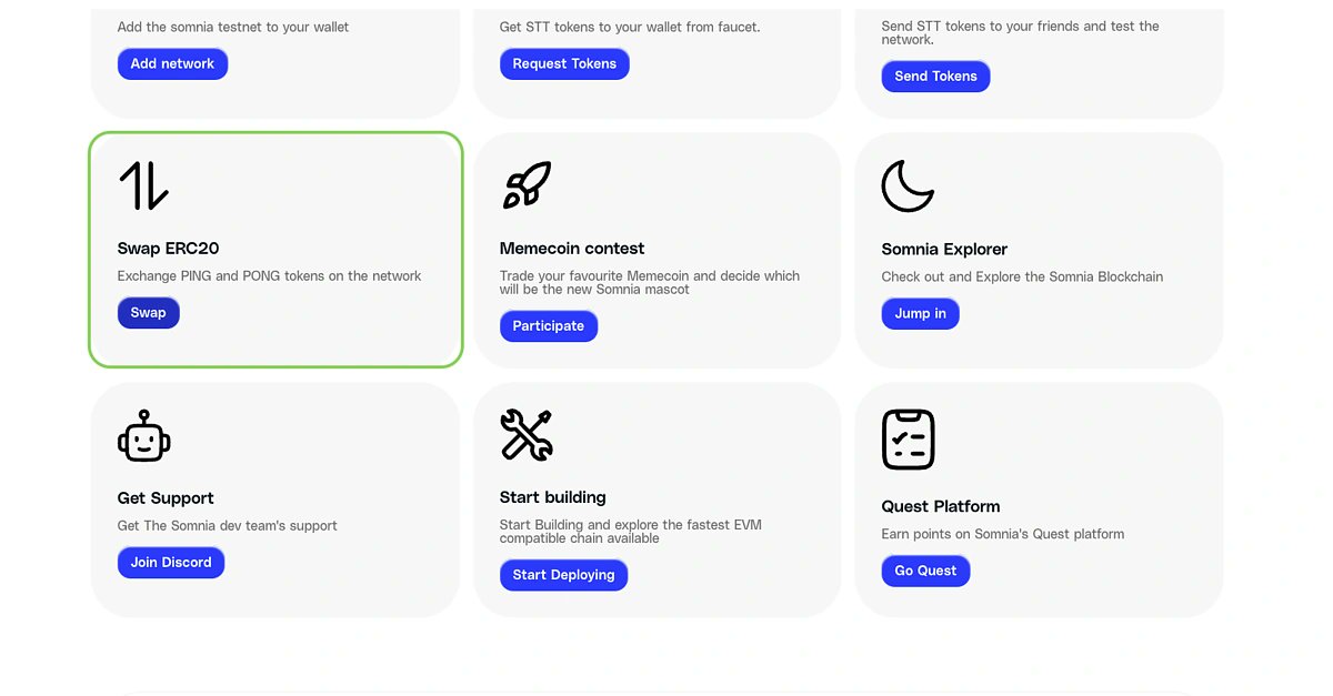 InesOktasa's tweet image. Swap tokens on Somnia testnet On the Somnia Swap page, Print Ping or Pong on Somnia testnet Once you have minted the tokens, you can proceed to enter the amount to be swapped and Approve the tokens. Confirm the Somnia testnet swap
#MasterCreator