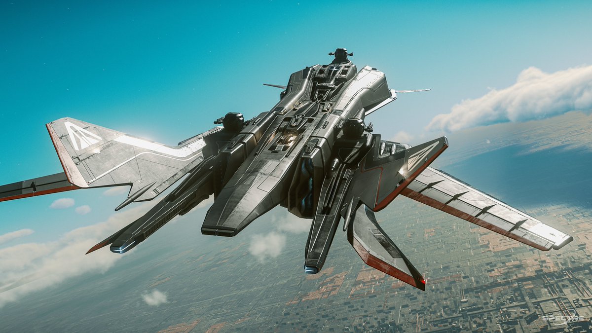 5pec7re's tweet image. Power, precision, and firepower. The Aegis Retaliator is ready to take on whatever the galaxy throws its way. 

#StarCitizen #Retaliator #ILW2955