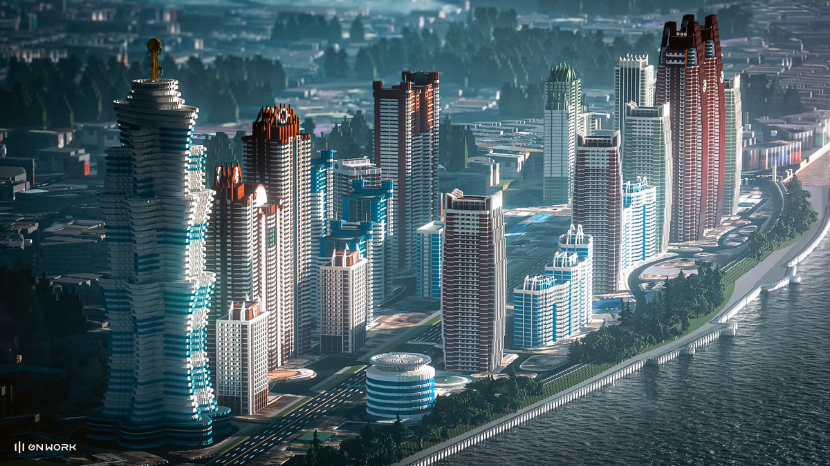 Pyongyang：Future Scientists Street
#minecraftbuilds
#Minecraft 
#minecraft建築コミュ