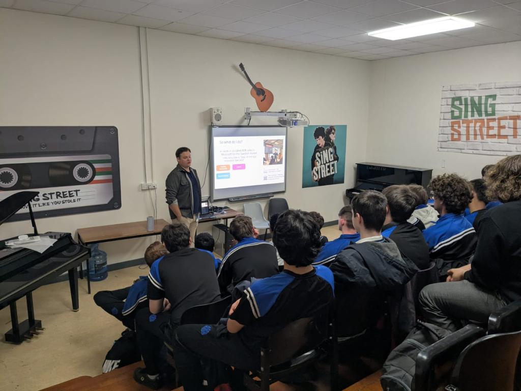 Last week Victor Seitl from Microsoft came in to give a talk to students. Victor is a Senior Digital Specialist in the SMC Sweden - Ireland Department at Microsoft. He gave a really engaging talk which was very fun and insightful. Thanks Victor!