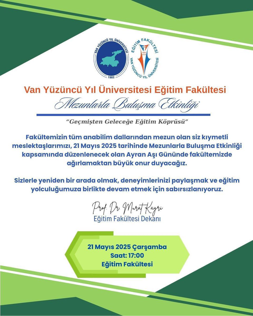 Van YYÜ Eğitim Fakültesi tweet media