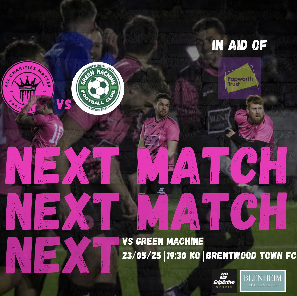 All Charities Matter FC (@acmattersfc) on Twitter photo The lads are back in action this week as they play against <a href="/GreenMachineFo1/">Green Machine Football Club</a> to raise money for Papworth Trust! Come down and support both teams 🩷🖤 The lads are back in action this week as they play against <a href="/GreenMachineFo1/">Green Machine Football Club</a> to raise money for Papworth Trust! Come down and support both teams 🩷🖤
