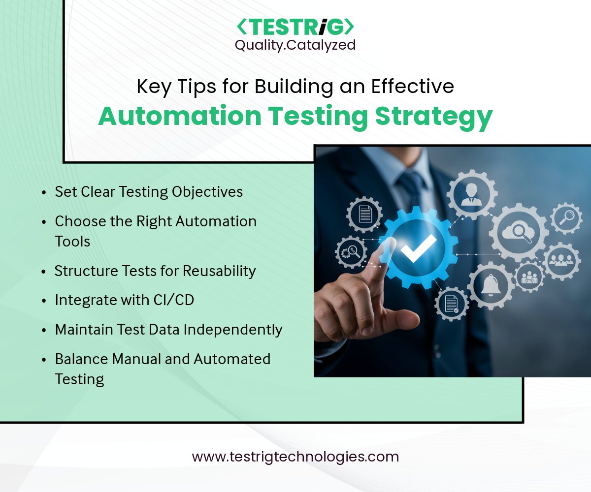 testrig_qa's tweet image. Optimizing your #AutomationTesting starts with the right #AutomationTestingStrategy.

Explore key tips we apply at #TestrigTechnologies to build tailored, goal-driven frameworks that boost #SoftwareQuality.

Learn more about our #AutomationTestingServices: testrigtechnologies.com/automation-tes…