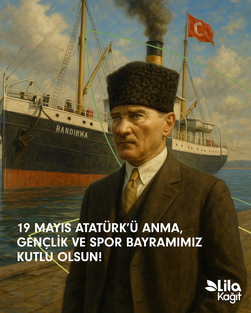 Bağımsızlık yolunda ilk adımın atıldığı günden bugüne; coşku, heyecan ve gururla 19 Mayıs Atatürk’ü Anma, Gençlik ve Spor Bayramımız kutlu olsun!

#LilaKağıt #19Mayıs