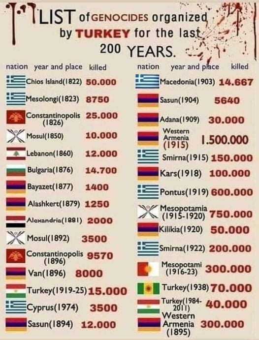 Η Τουρκία δεν έχει ιστορία, έχει ποινικό μητρώο.

#ΓενοκτονιαΠοντιων