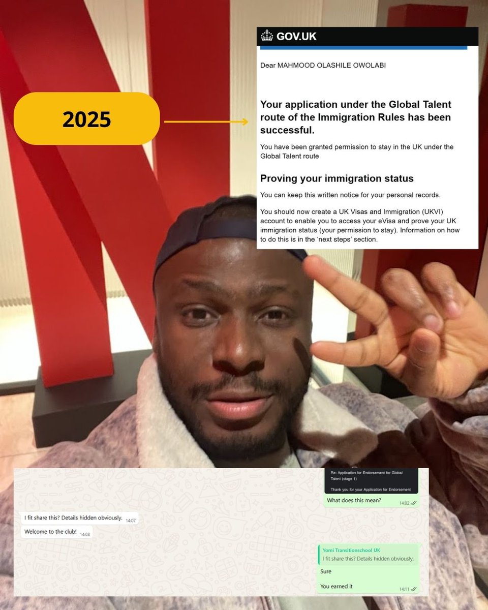 iamcashia's tweet image. 𝗧𝘄𝗼 𝗺𝗼𝗻𝘁𝗵𝘀 𝗮𝗴𝗼, 𝗜 𝗿𝗲𝗰𝗲𝗶𝘃𝗲𝗱 𝘁𝗵𝗮𝘁 𝗲𝗺𝗮𝗶𝗹.

𝗜𝘁 𝘄𝗮𝘀 𝗺𝘆 𝗚𝗹𝗼𝗯𝗮𝗹 𝗧𝗮𝗹𝗲𝗻𝘁 𝗩𝗶𝘀𝗮 𝗲𝗻𝗱𝗼𝗿𝘀𝗲𝗺𝗲𝗻𝘁, recognised under the Exceptional Global Talent route for the UK, after securing a @technationhq endorsement in Digital Technology.…