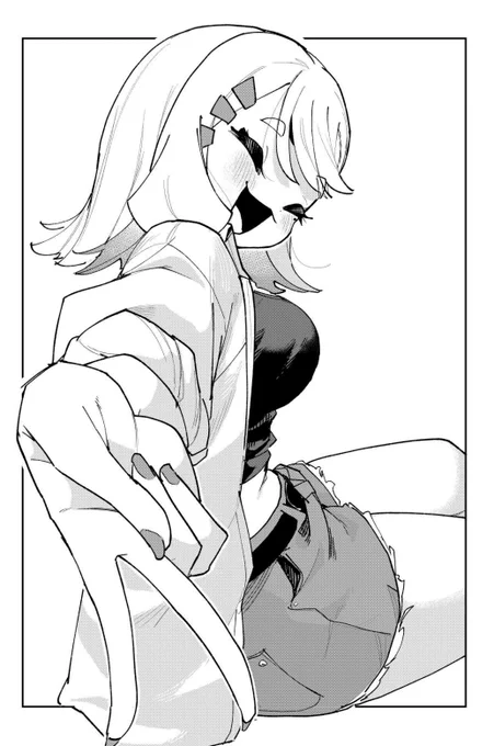 これは6話の扉絵

私服ぎゃるかは髪のハネが制服より気持ち控え目です
お腹がポイント

かわいいね
#幼馴染をえらべない 