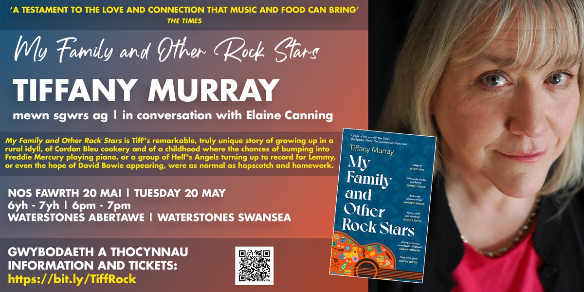 Cultural Institute - Swansea University (@culture_swanuni) on Twitter photo 'My Family and Other Rock Stars'
<a href="/tiffanymurray/">Dr Tiffany Murray</a> in conversation with <a href="/elaine_canning/">Elaine Canning</a>
Tuesday 20th May | 6pm | <a href="/swanseastones/">Waterstones Swansea</a>
Get your tickets, NOW!!!
bit.ly/TiffRock 'My Family and Other Rock Stars'
<a href="/tiffanymurray/">Dr Tiffany Murray</a> in conversation with <a href="/elaine_canning/">Elaine Canning</a>
Tuesday 20th May | 6pm | <a href="/swanseastones/">Waterstones Swansea</a>
Get your tickets, NOW!!!
bit.ly/TiffRock