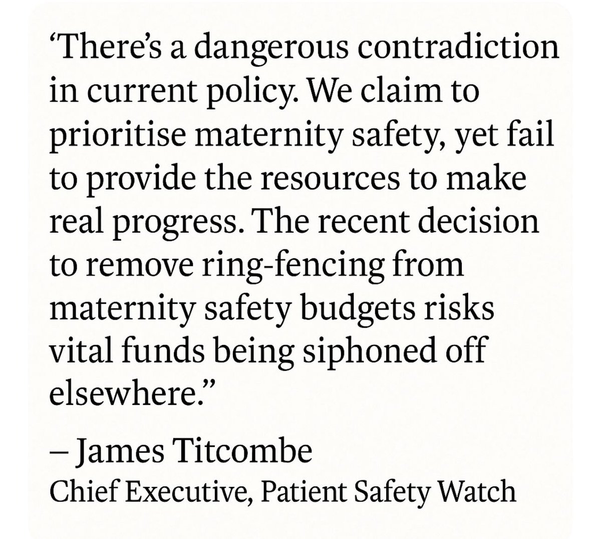 Jeremy Hunt (@jeremy_hunt) on Twitter photo Vital piece in today’s i, following the today’s report from <a href="/NHSProviders/">NHS Providers</a>. We have a duty to learn from past maternity scandals—not sleepwalk into repeating them in the name of “efficiency.” <a href="/JamesTitcombe/">James Titcombe</a> is right: safety must never be sacrificed for short-term savings - Vital piece in today’s i, following the today’s report from <a href="/NHSProviders/">NHS Providers</a>. We have a duty to learn from past maternity scandals—not sleepwalk into repeating them in the name of “efficiency.” <a href="/JamesTitcombe/">James Titcombe</a> is right: safety must never be sacrificed for short-term savings -