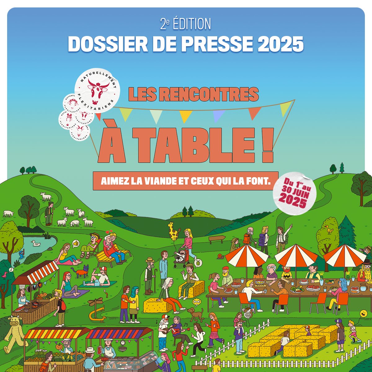 Prêt pour la 2e édition des Rencontres à Table ! Aimez la viande et ceux qui la font. ? 👩‍🌾🧑‍🌾👨‍🍳 

Tout au long du mois de juin et partout en France, les professionnels de la filière Élevage et Viande se mobilisent pour célébrer l’engagement de toute une filière et savourer le