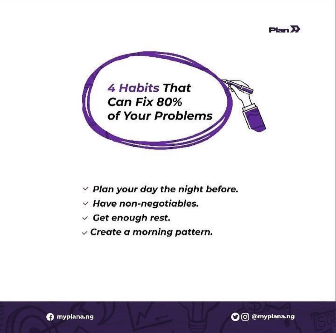 Successful people are not lucky, the secret is building successful habits.

Daily action can increase your productivity. 

Happy new week.😁

Follow My Plan A for daily productivity tips.🤓

To place an order, click on the link In our bio☺️