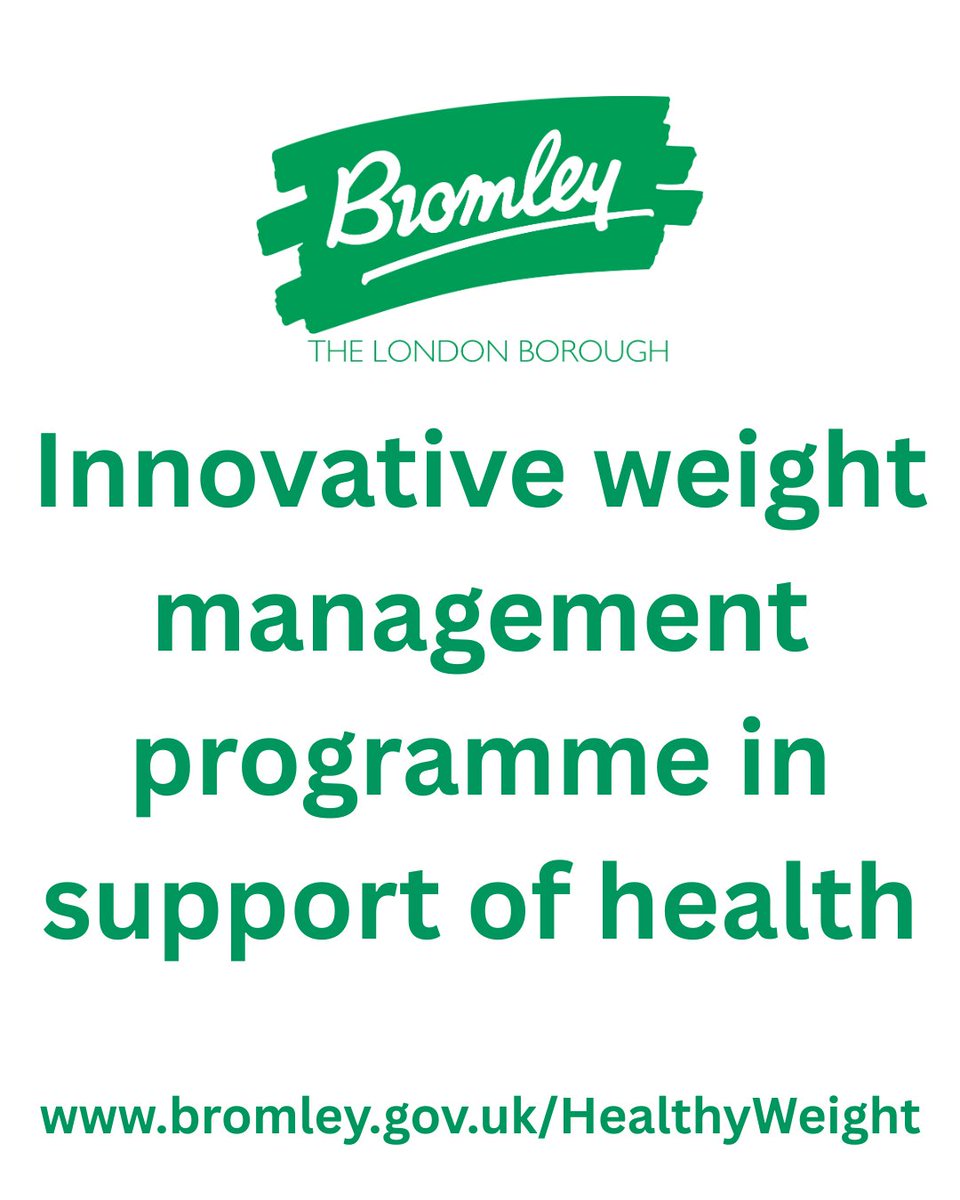 Innovative weight management programme in support of health.

bromley.gov.uk/news/article/8…