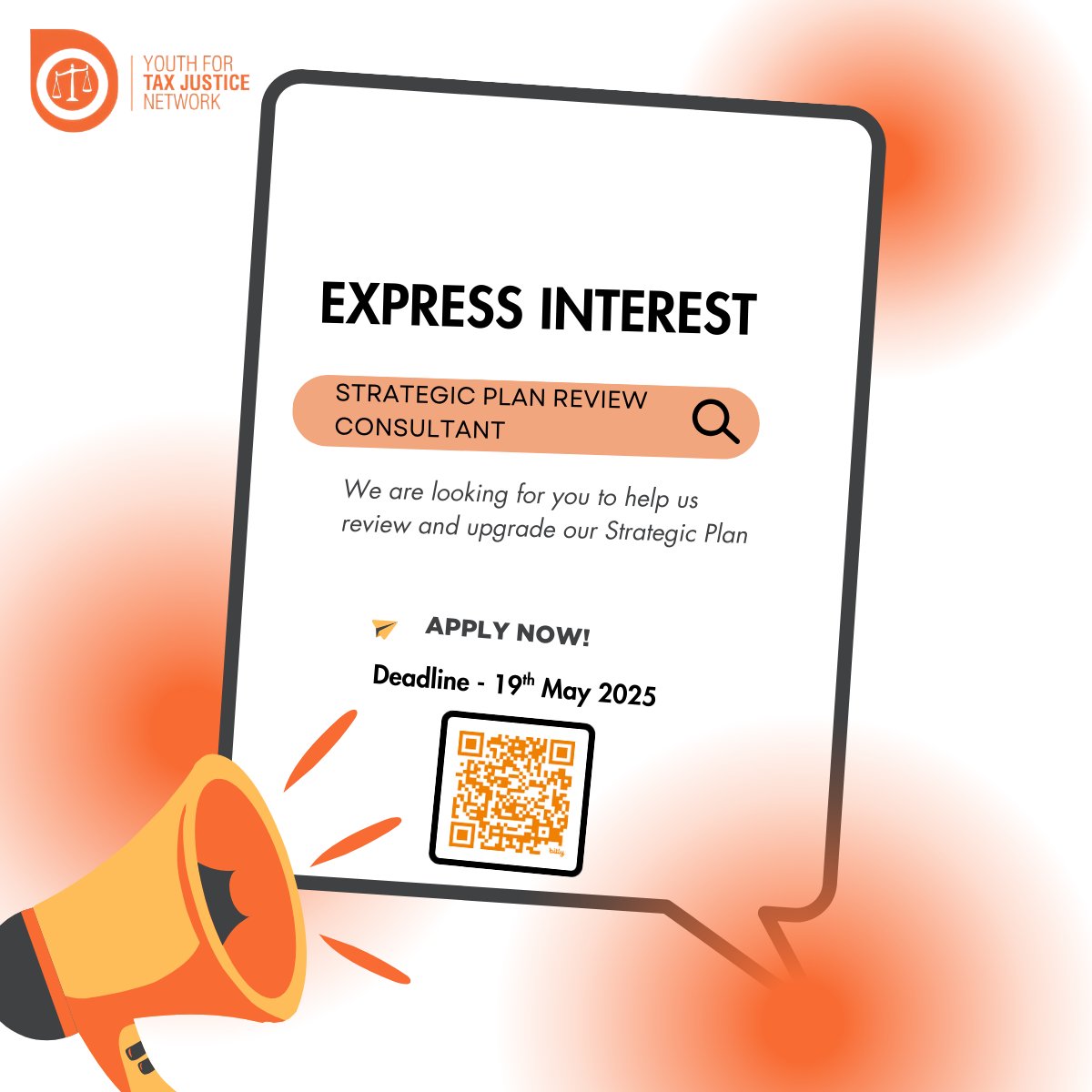 DEADLINE DAY CALL!!! 

Call for Expressions of Interest! WE ARE IN NEED OF YOUR EXPERTISE!!! 

Join us on the road to redefining youth advocacy in resource mobilization. 

We seek qualified individuals to help us review and upgrade our strategic plan as we enter a new phase.