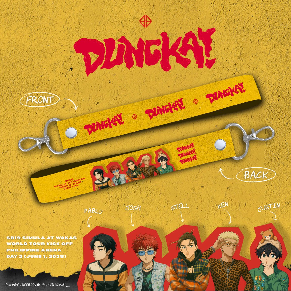 superiorsat_'s tweet photo. SB19 SIMULA AT WAKAS WORLD TOUR KICKOFF FREEBIES by @superiorsat_

📍 Philippine Arena
📆 DAY 1 (photocards)
📆 DAY 2 (key strap)

→ like and retweet
→ bookmark &amp; show this post on DDAY
→ limited qty, strictly 1:1
→ exact loc TBA

#SB19 #SimulaAtWakas #SaWWorldTourKickoff https://t.co/mSGCe3tbLe