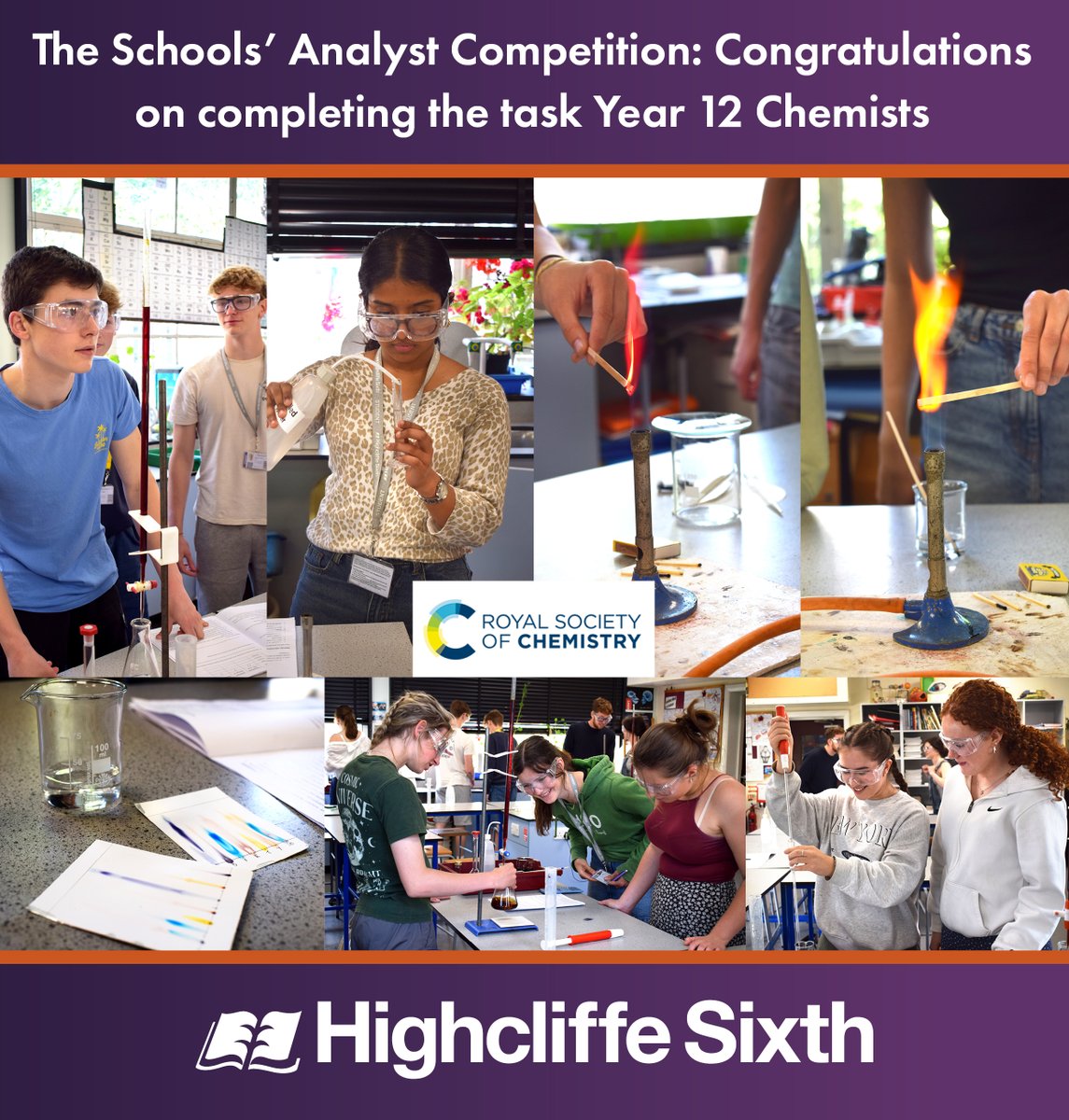 The Schools’ Analyst Competition enables students to expand their chemistry knowledge, skills &amp; aptitude for analytical science through experiments. We look forward to finding out who our winners are. Congratulations on completing the task Year 12 Chemists.  

<a href="/RoySocChem/">Royal Society of Chemistry</a>