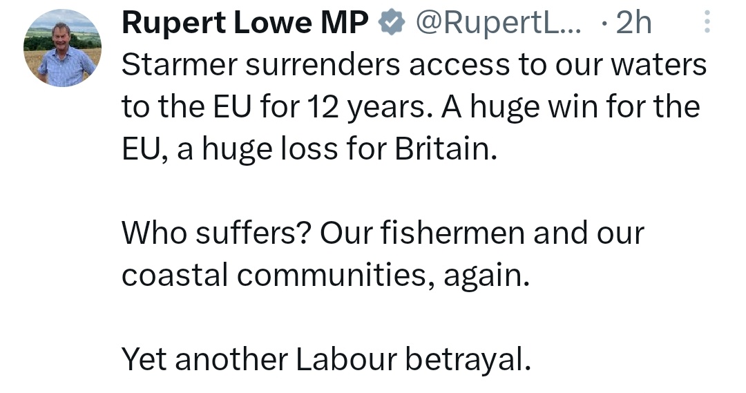 The UK fishing industry has been hugely damaged by Brexit. It's been an absolute fucking catastrophe for them.

THAT was the betrayal.

But for the CULT of Brexit truth is always a second ranking issue.