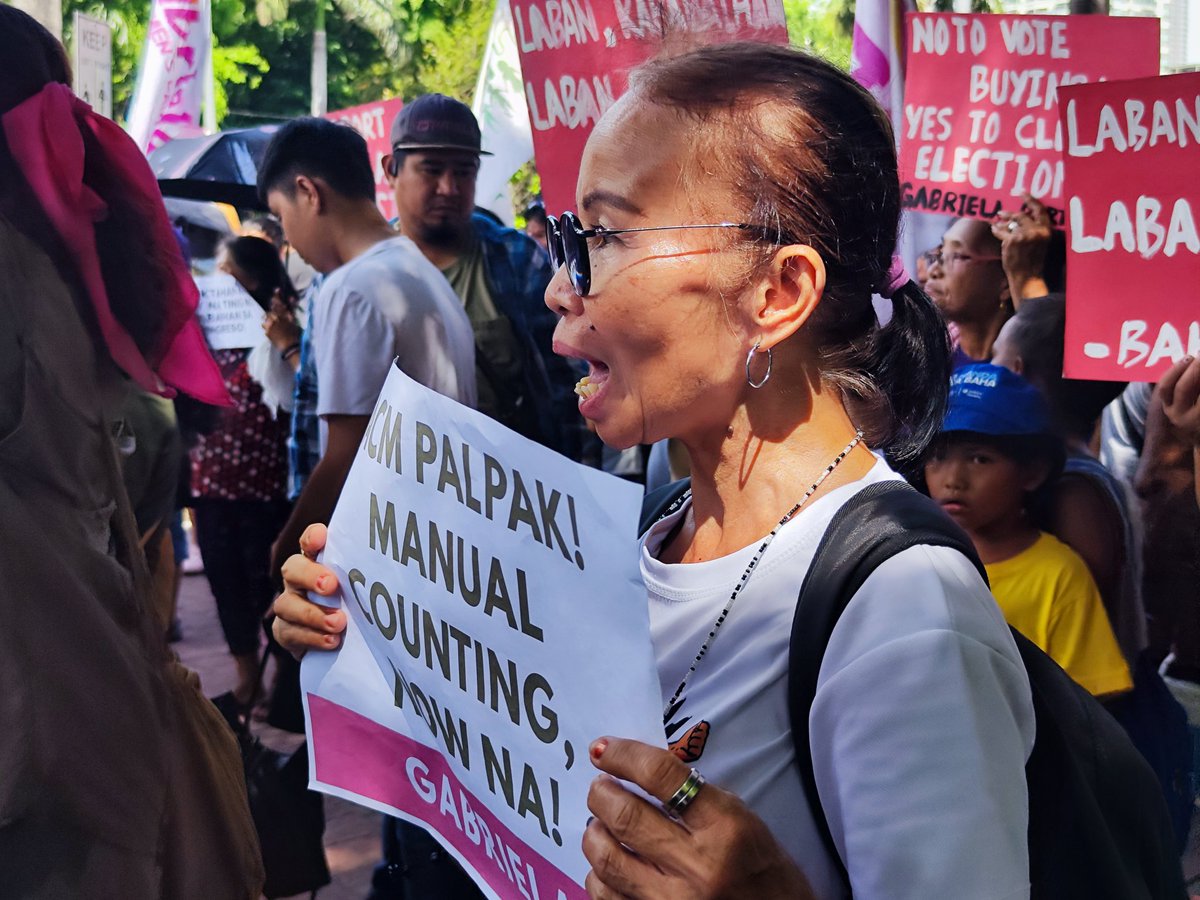 GabrielaWomenPL's tweet photo. TULOY ANG LABAN!

We may not have been proclaimed, but the fight goes on — louder, bolder, and stronger than ever.

Gabriela Women’s Party will never be silenced.

#TuloyAngLaban 
#LabanGabriela https://t.co/M242tj5HbK