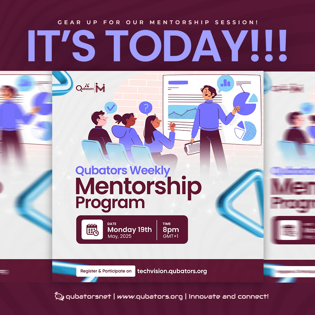 Qubatorsnet's tweet photo. Qubators Weekly Mentorship Program Holds Today! Sign-up and participate on https://t.co/3dyaweZUKi 

#qubatorsnetwork #mentorshiprogram #technology #loveworld https://t.co/Dc1NK5o4rj