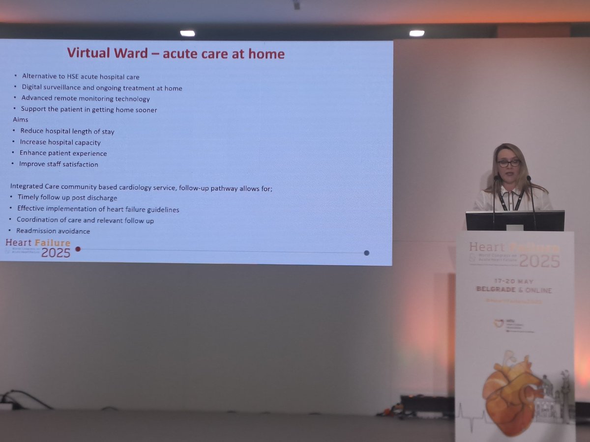 Emer Burke (@emerburke8) on Twitter photo Majella Coughlan presenting the Virtual ward project in Limerick. Cost savings of 6000euro per patient , reduced LOS 6.5 v 10.5 days, excellent rates of GDMT improvement in EF, and 13% reduction in 90 day readmission rate. <a href="/HSELive/">HSE Ireland</a>, <a href="/HSESouthWest/">HSESouthWest</a> <a href="/INCAnursing/">Irish Nurses Cardiovascular Association</a> <a href="/IAHFNurses/">Irish Association of Heart Failure Nurses</a> Majella Coughlan presenting the Virtual ward project in Limerick. Cost savings of 6000euro per patient , reduced LOS 6.5 v 10.5 days, excellent rates of GDMT improvement in EF, and 13% reduction in 90 day readmission rate. <a href="/HSELive/">HSE Ireland</a>, <a href="/HSESouthWest/">HSESouthWest</a> <a href="/INCAnursing/">Irish Nurses Cardiovascular Association</a> <a href="/IAHFNurses/">Irish Association of Heart Failure Nurses</a>