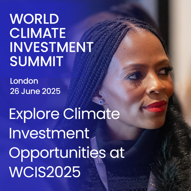 wclimate's tweet photo. World Climate Investment Summit returns on 26 June 2025 at the London Stock Exchange. Connect with top investors, policymakers, and leaders driving climate finance. Explore opportunities in clean energy, decarbonisation, and nature-based solutions while shaping the COP30 agenda.