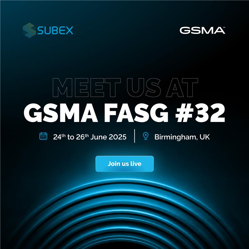 subex's tweet photo. Subex is headed to GSMA FASG #32!
Join us as we connect with global telecom leaders to build a fraud-free telecom future.
Meet us there—schedule your slot now! https://t.co/9IehaLVdL3
#GSMA #FASG32 #TelecomFraud #FraudManagement #AIAgents #GenAI https://t.co/B0IAC9HgUH