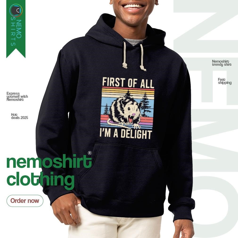NevilleWel8512's tweet image. “Opossum-ly” adorable with a side of sass 🐾 The “First of All, I’m a Delight” shirt is pure chaotic cuteness.
👉 nemoshirt.com/product/first-…
#OpossumHumor #DelightfullyUnhinged #Nemoshirt