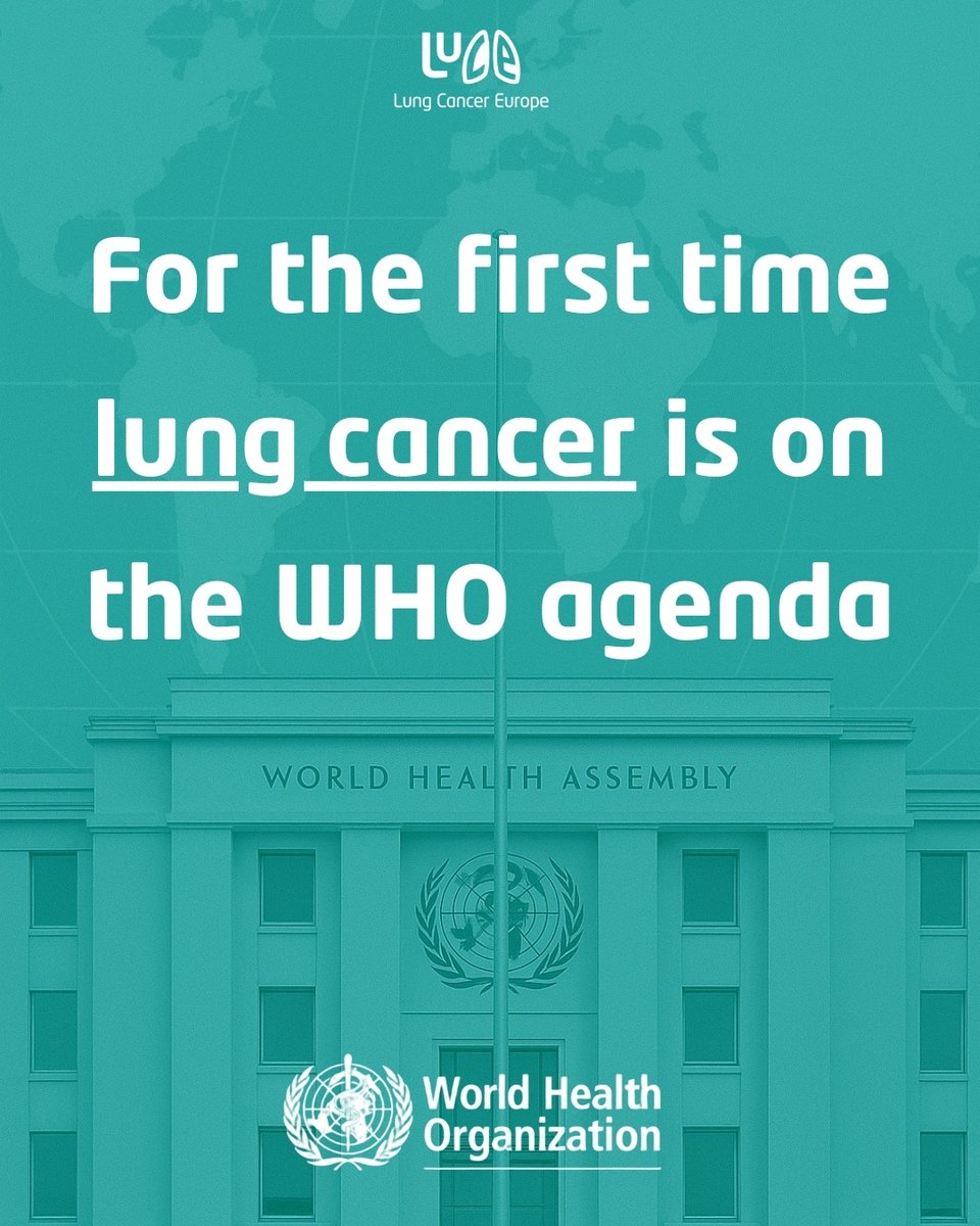 For the first time ever, #lungcancer is included in a global <a href="/WHO/">World Health Organization (WHO)</a> resolution.

This week, the #WorldHealthAssembly will vote on it in Geneva.

LuCE has just published its position lungcancereurope.eu/2025/05/19/luc…. We welcome this move, but it must lead to action.

We’re calling on