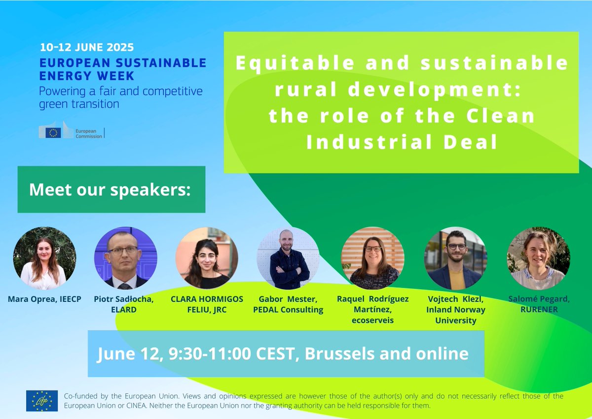RENOVERTYLife's tweet image. ⚡️How can the #CleanIndustrialDeal drive equitable & sustainable rural development?
💚Join our #EUSEW2025 session on June 12th to explore this link and learn how the green transition can empower rural communities: interactive.eusew.eu/eusew-2025/ses…