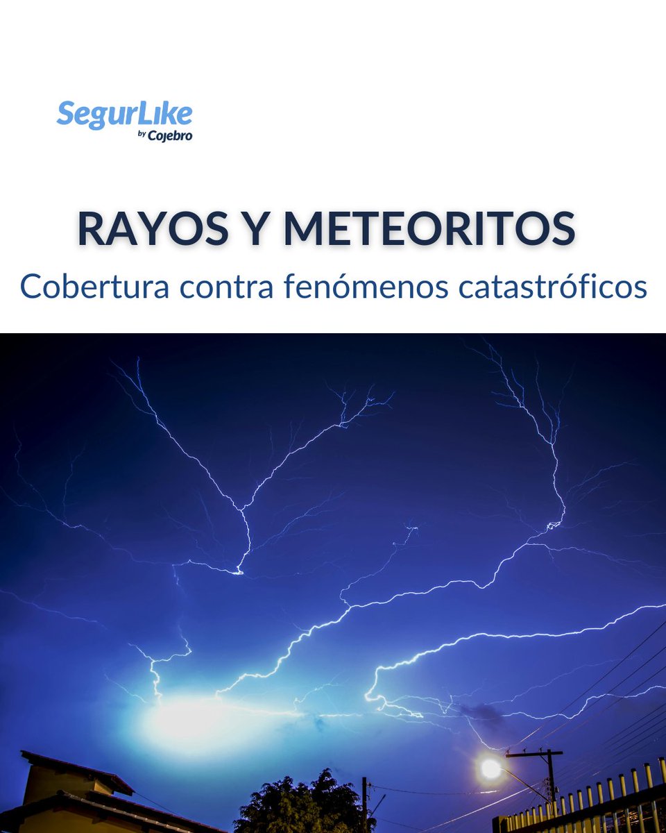 1 entre 200 es la probabilidad de que un rayo impacte tu casa y de 1 entre 74 millones de que te caiga un meteorito. Parece ciencia ficción, hasta que pasa. ¿Quién responde? El Consorcio de Compensación de Seguros solo cubre si ya tienes un seguro privado. Mejor prevenir, verdad?