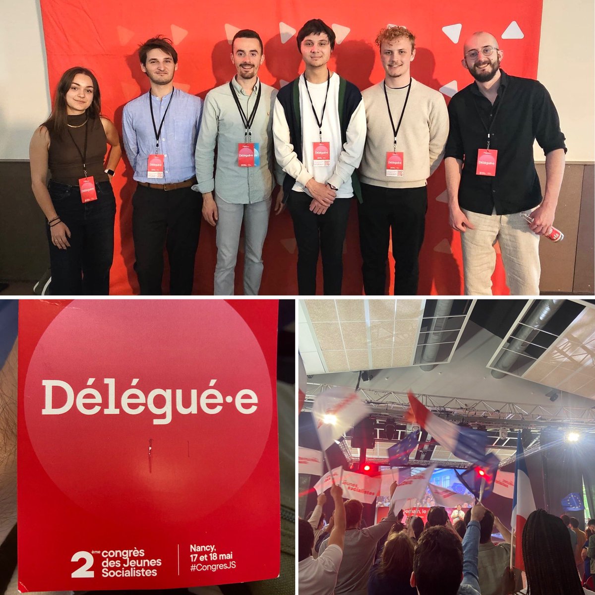 julienponch's tweet photo. Belle délégation des @JeunesSoc92 au #CongresJS à Nancy 🌹

Comme délégué du @poing_social, fier d’avoir porté la voix des camarades altoséquanais-es qui ont accordé leur confiance au PAN 2 et à @MaximeCohen3 ! https://t.co/zPE2Dco8KG