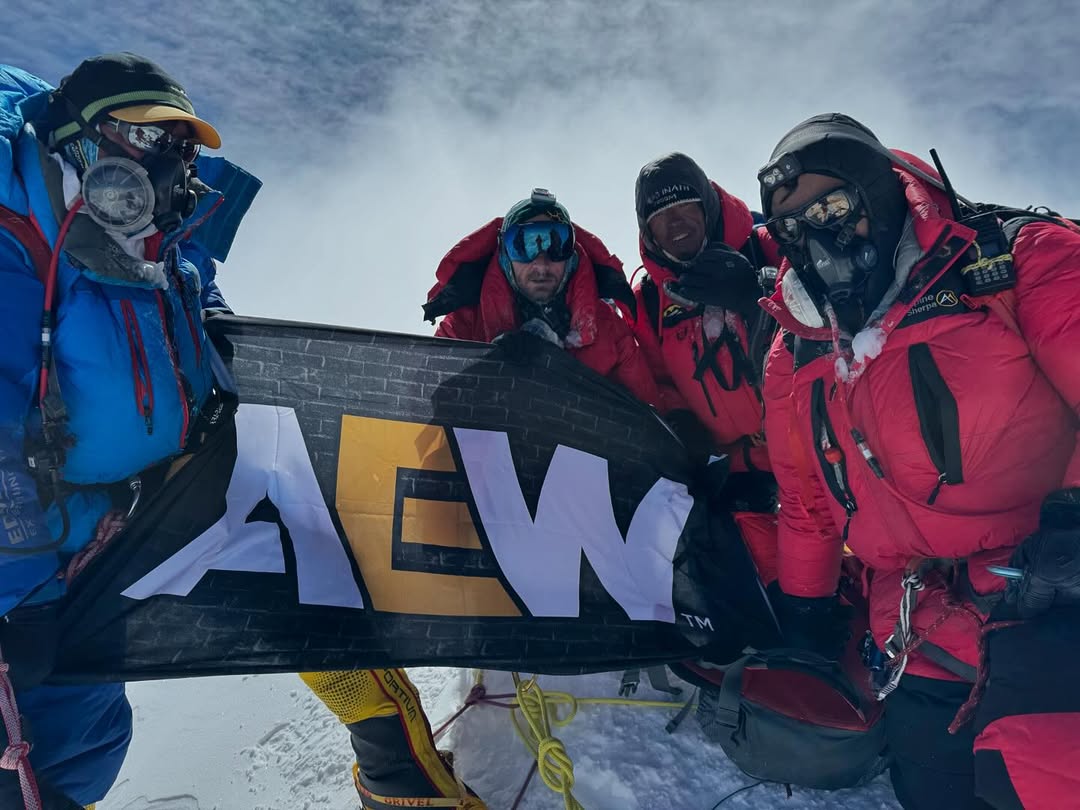 DARBY ALLIN PLANTED THE AEW FLAG ON TOP OF MOUNT EVEREST!!!

The dude actually did it.
Face of the company stuff.