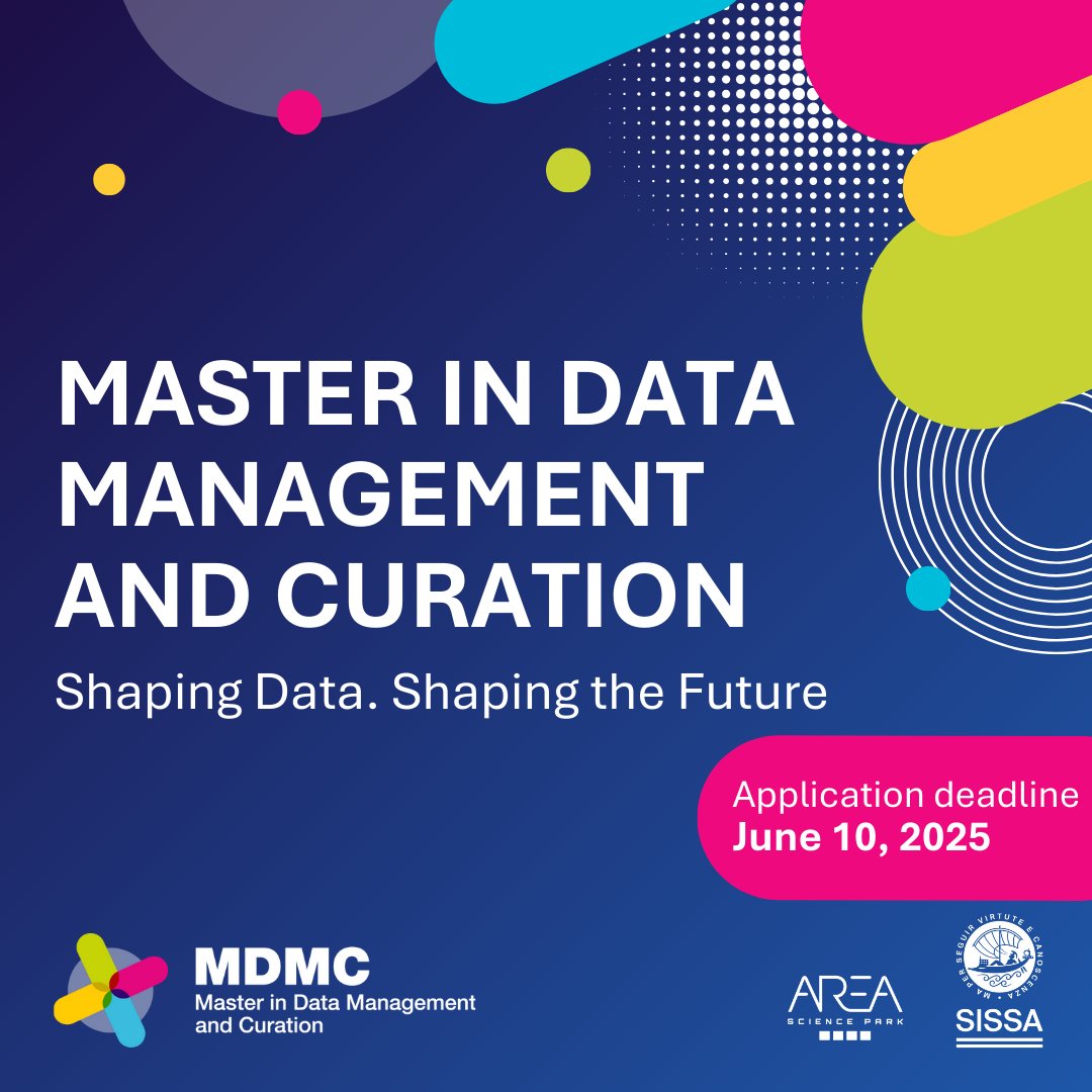 AreaSciencePark's tweet image. Advanced, hands-on training for the next generation of data professionals: MDMC is isdesigned to equip you with the advanced, practical skills needed to excel in this critical field. 
Apply by June 10, 2025!  

Learn more: bit.ly/3S1uWAz