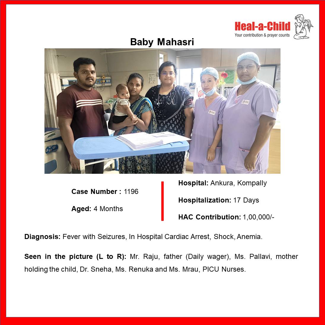 Baby Mahasri #discharged after 17 days of care from <a href="/ankurahospitals/">Ankura Hospitals</a>