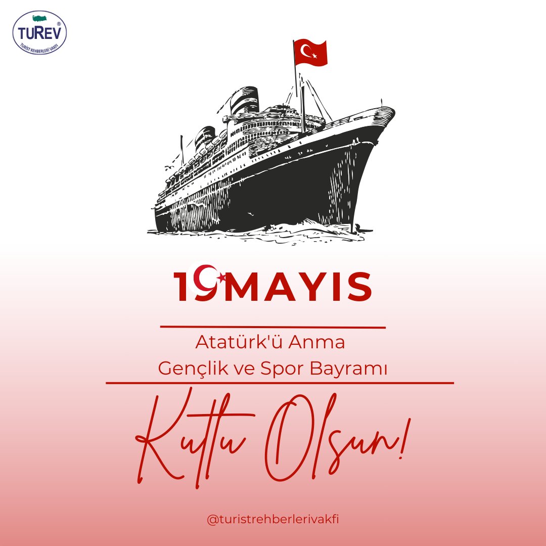 Başta büyük önderimiz Gazi Mustafa Kemal Atatürk ve silah arkadaşları olmak bu büyük bayramı bize armağan eden bütün Kurtuluş Savaşı kahramanlarını saygı ve minnet ile anıyoruz.
19 Mayıs Atatürk'ü Anma, Gençlik ve Spor Bayramımız kutlu olsun!
#19Mayıs #Atatürk #turev