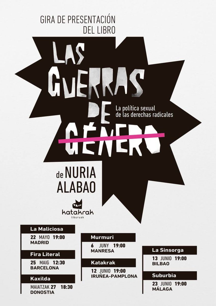 katakrak liburuak (@katakrak_lib) on Twitter photo 💥EMPIEZA LA GIRA
Las guerras de género. La política sexual de las derechas radicales
con <a href="/nu_alabao/">Nuria Alabao ⭐️</a>
katakrak.net/cas/editorial/… 💥EMPIEZA LA GIRA
Las guerras de género. La política sexual de las derechas radicales
con <a href="/nu_alabao/">Nuria Alabao ⭐️</a>
katakrak.net/cas/editorial/…