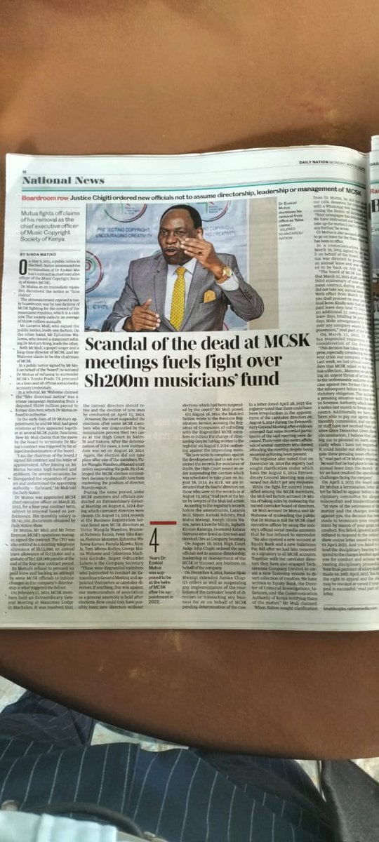 <a href="/MCSKOfficialKe/">MCSK Official Kenya</a> The true story at Daily Nation