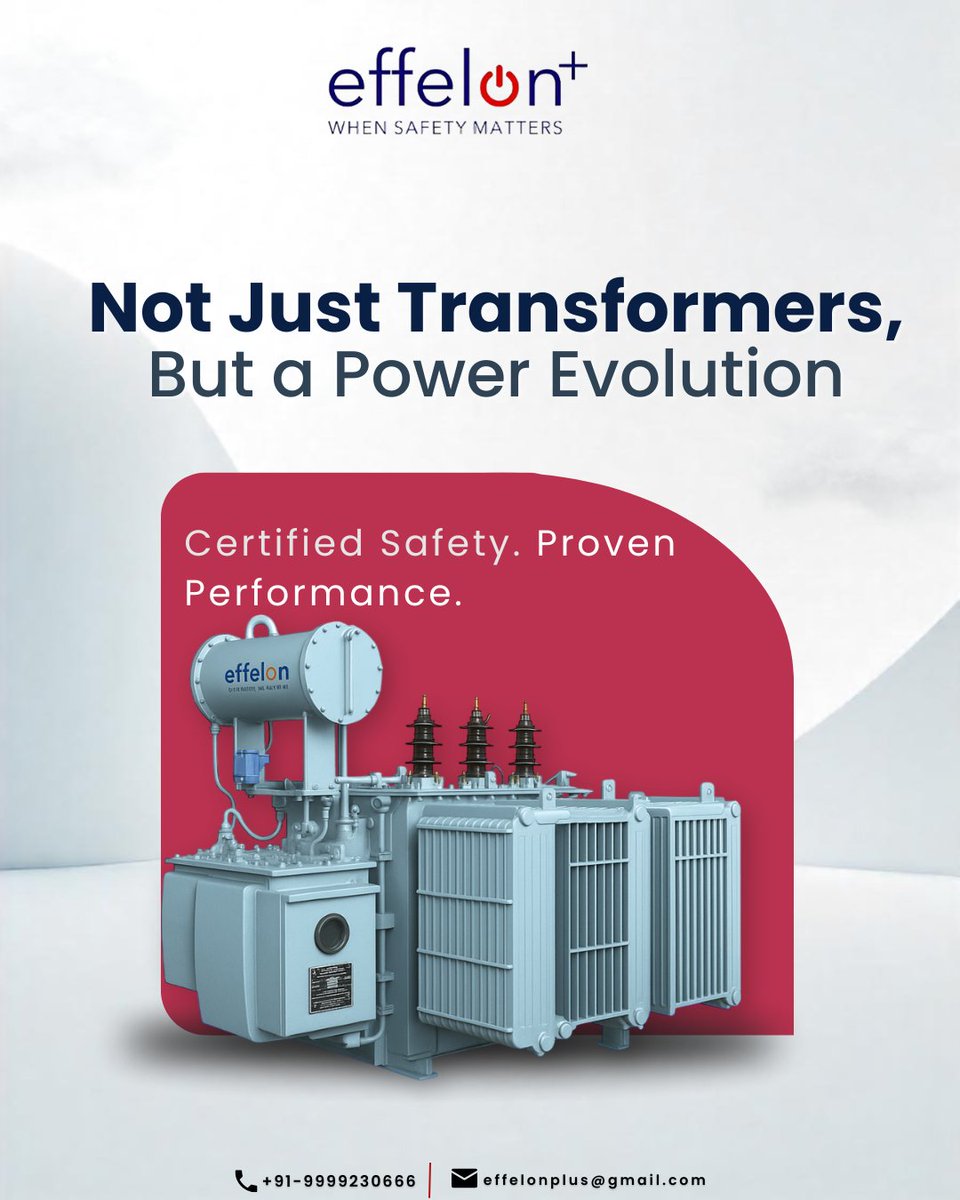 effelon_plus's tweet image. Your Power, Our Promise 🔒

Seeking reliable transformers? 
Effelon+ delivers certified, precision-built transformers prioritizing safety and performance. 💡 When safety matters, we’re there. 
#Effelon #PowerTransformation #ReliableEnergy #EngineeringExcellence