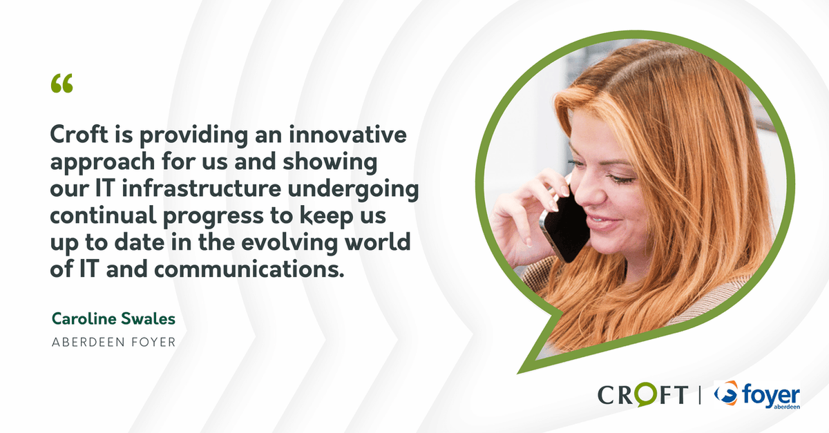 CroftMSP's tweet image. Modern IT, real results. Aberdeen Foyer praised our cloud-first strategy, detail-driven service, and focus on cost savings. “Very impressive.” See more at croftmsp.com #CroftMSP #Testimonial  #BusinessMobiles #comms