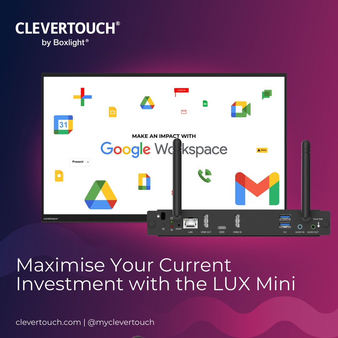 Looking to enhance your classroom setup without breaking the bank? The LUX Mini is the perfect solution! Lux Mini unlocks the latest Clevertouch software features, helping you extend the life of your devices &amp; standardise your tech environment
clevertouch.com/products/acces…