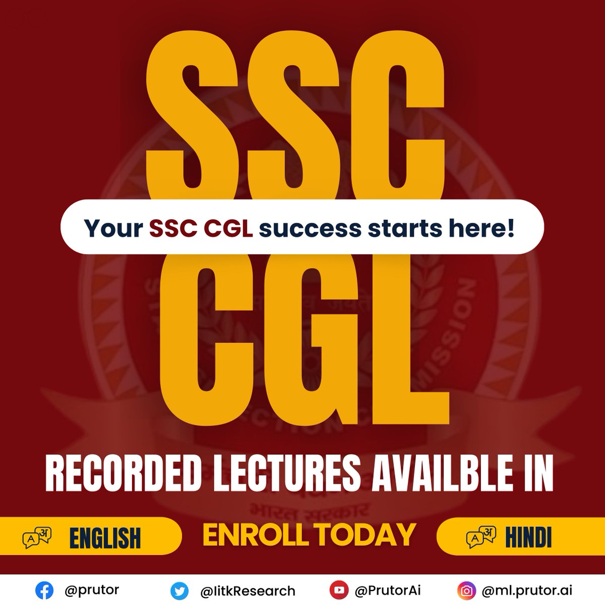 IitkResearch's tweet photo. Start your SSC CGL preparation today with SATHEE SSC !!
Register now - https://t.co/RxXaRTqzCy
#SSCCGL #SSCCGLPreparation #SSCExams #SATHEE #FreeLectures #exampreparation #StudyTips #CompetitiveExams #GovernmentJobs #OnlineLearning #StudyMaterial https://t.co/leslpdRfWO